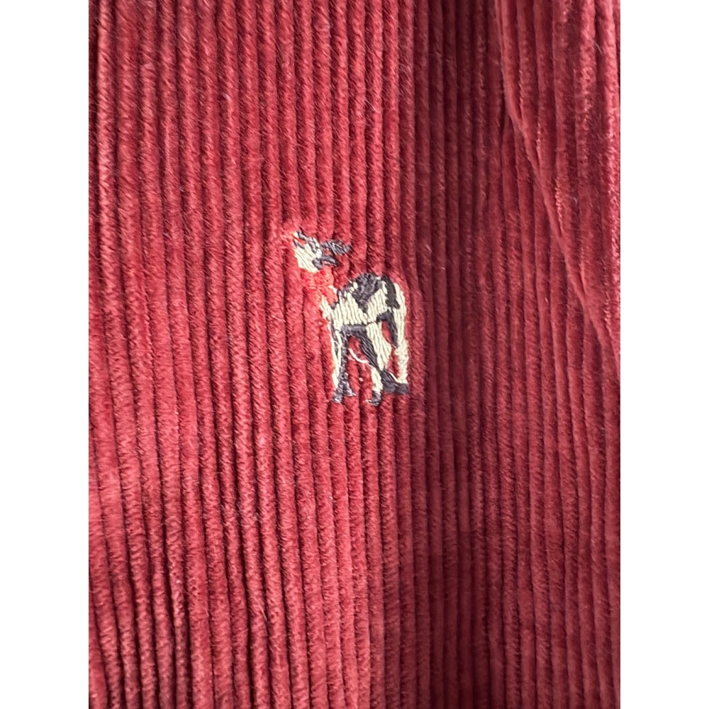 We The Free Clifton Corduroy Pant 26 Embroidered Deer Wide Leg Boho Whimsy Fall - Picture 9 of 11